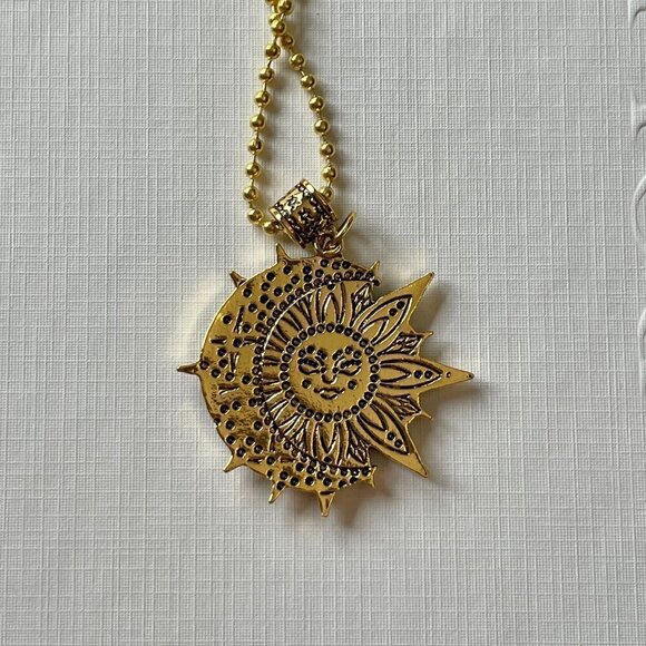 Moon and Sun Pendant Necklace #1115 - Picture 6 of 8